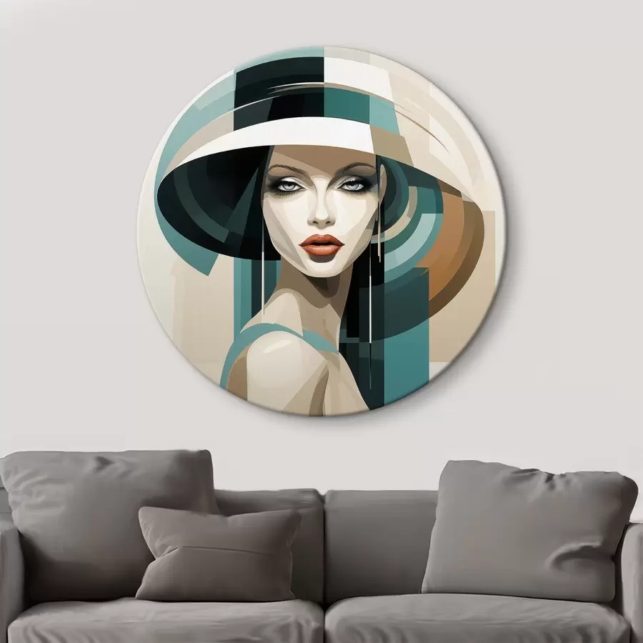 murales de pared Chica con sombrero r44972