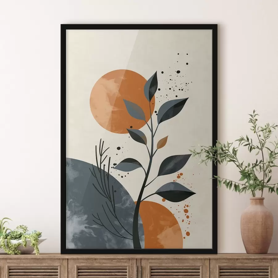 murales de pared Sol y hojas f44959