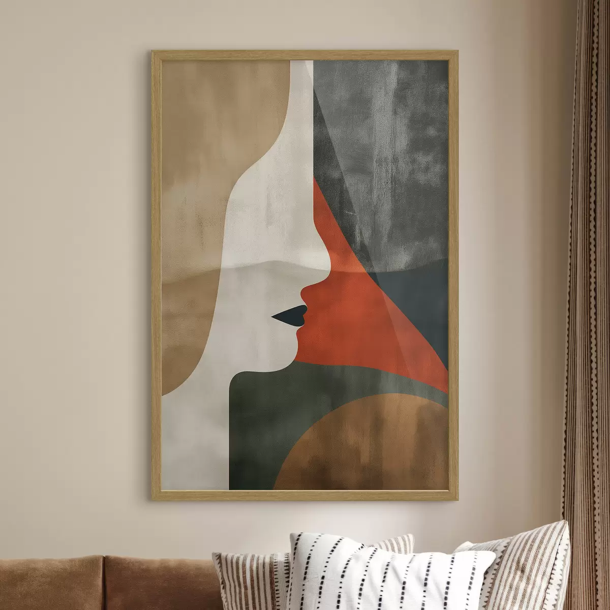 Poster Rostro y abstracción f44969