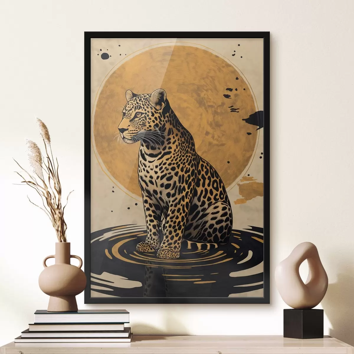 Poster Leopardo y sol f44970