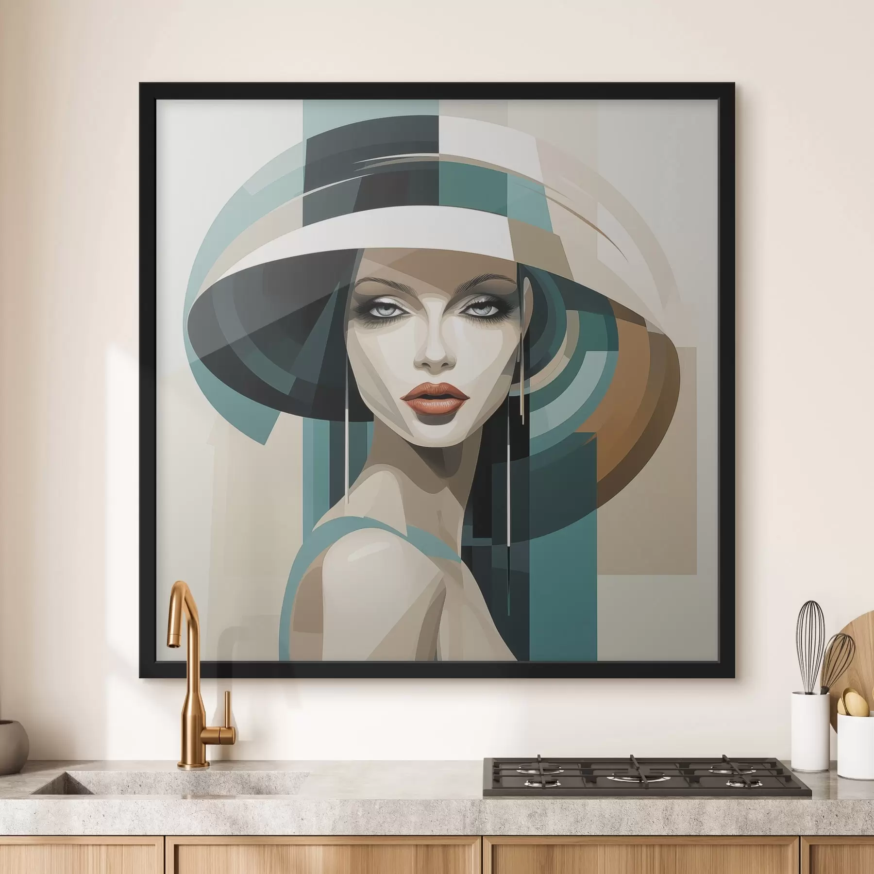 murales de pared Chica con sombrero f44972