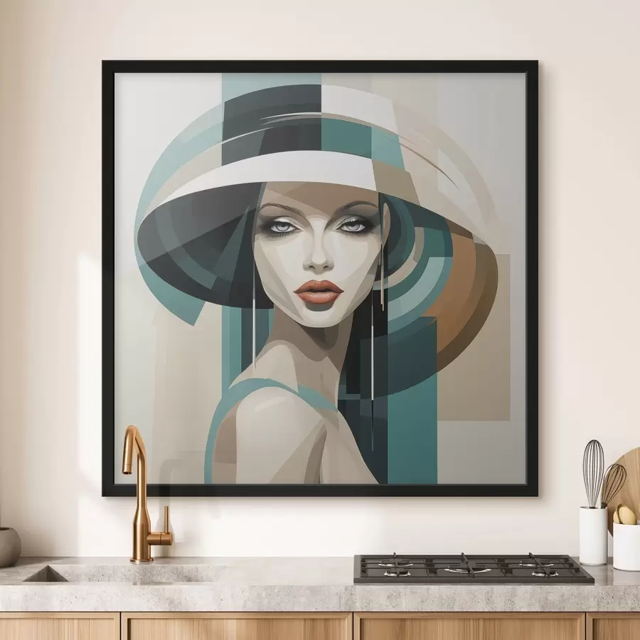 murales de pared Chica con sombrero f44972