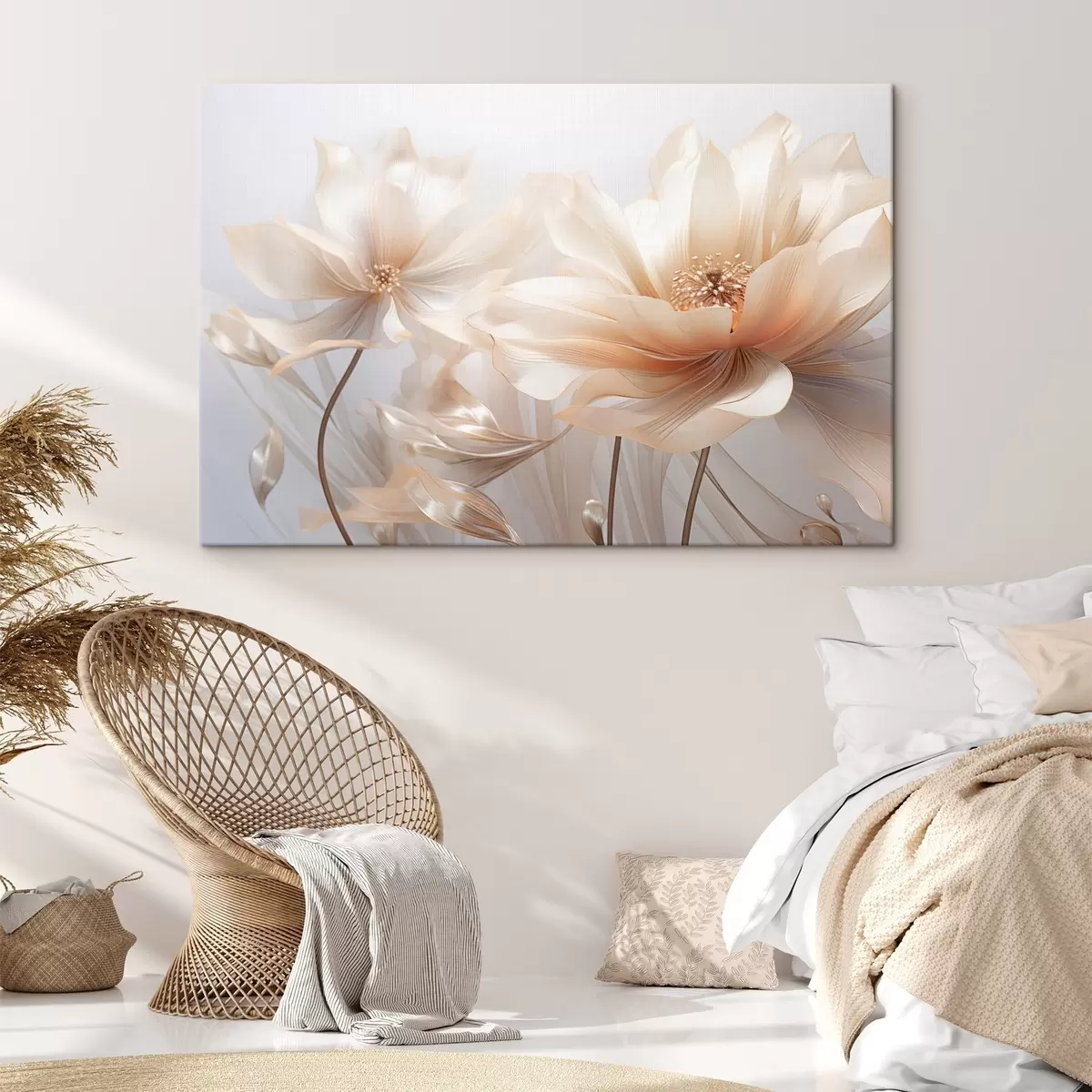 murales de pared Flores suaves de melocotón s44836