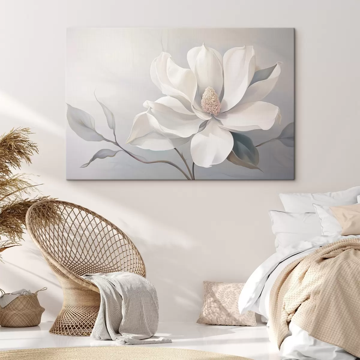 murales de pared Flor blanca en tonos pastel s44839