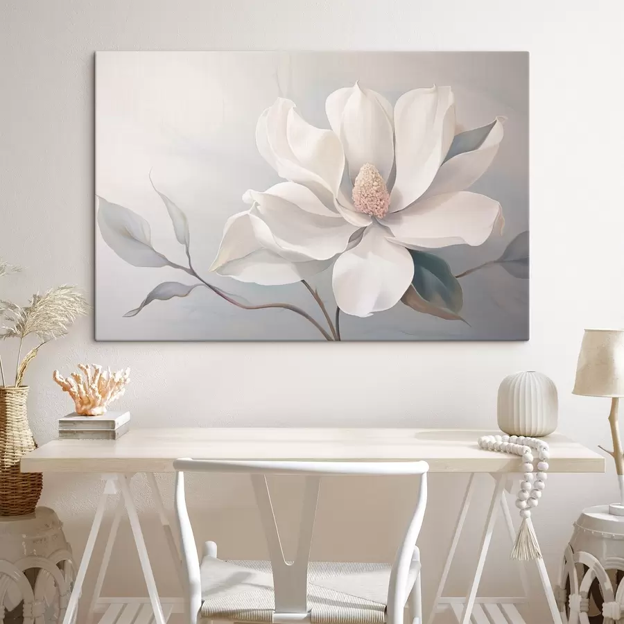 murales de pared Flor blanca en tonos pastel s44839