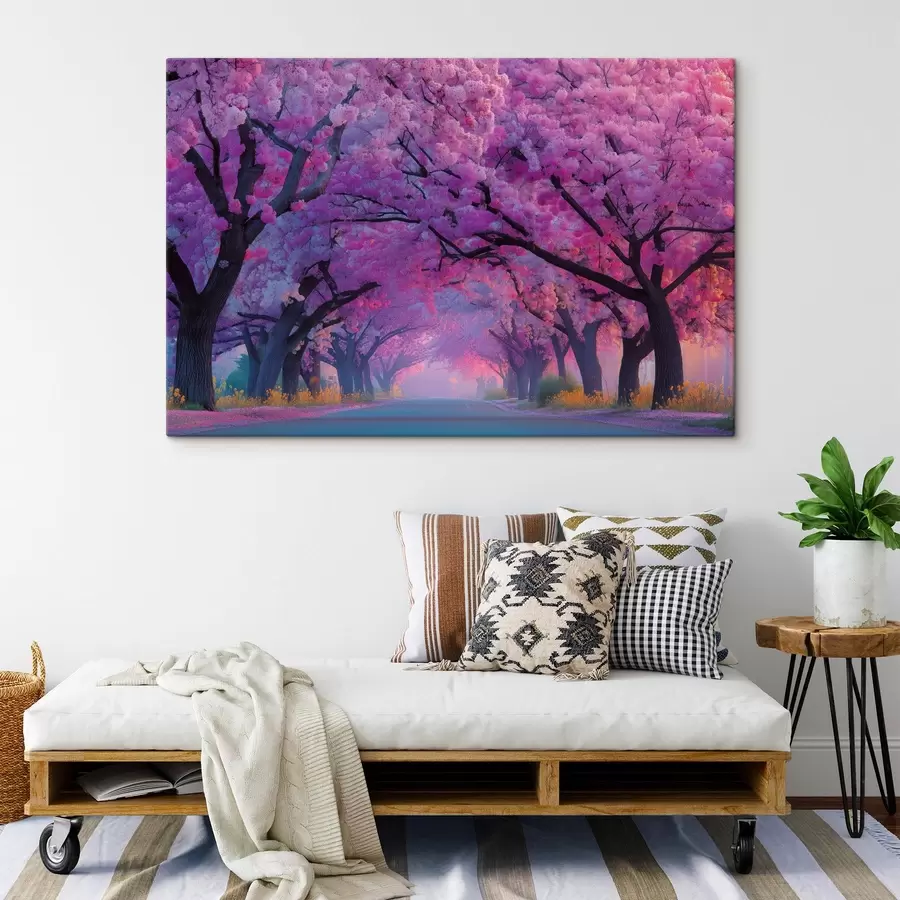 murales de pared El callejón de los cerezos en flor s44840