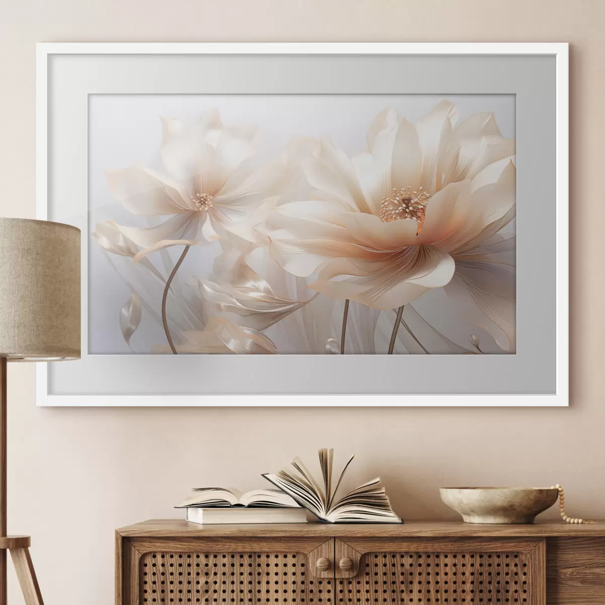 Poster Flores suaves de melocotón f44836