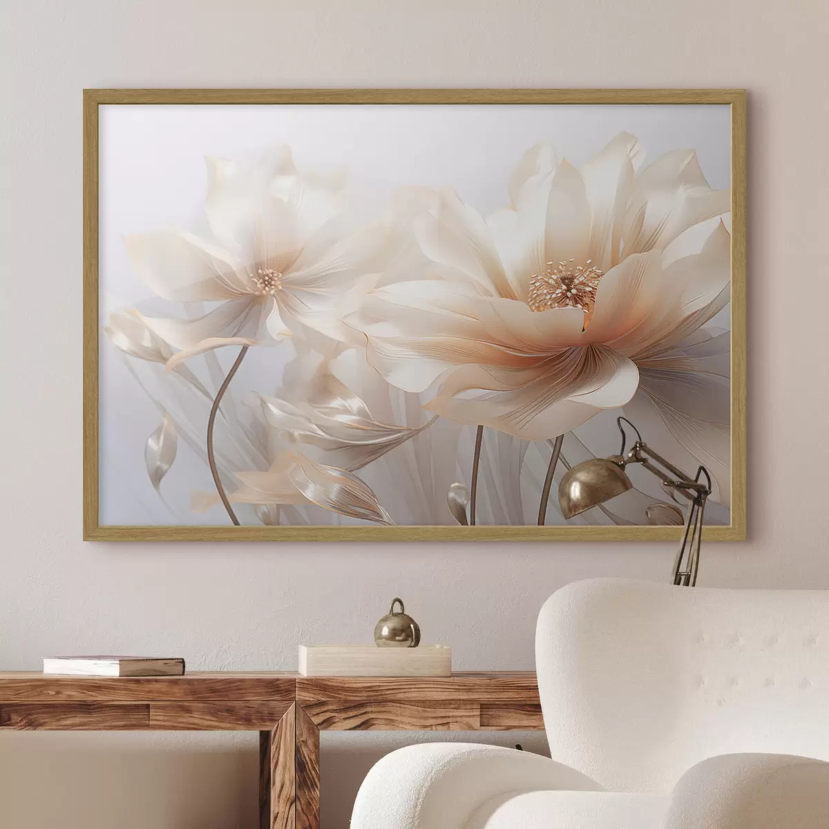 Poster Flores suaves de melocotón f44836
