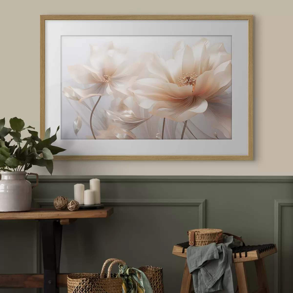 Poster Flores suaves de melocotón f44836