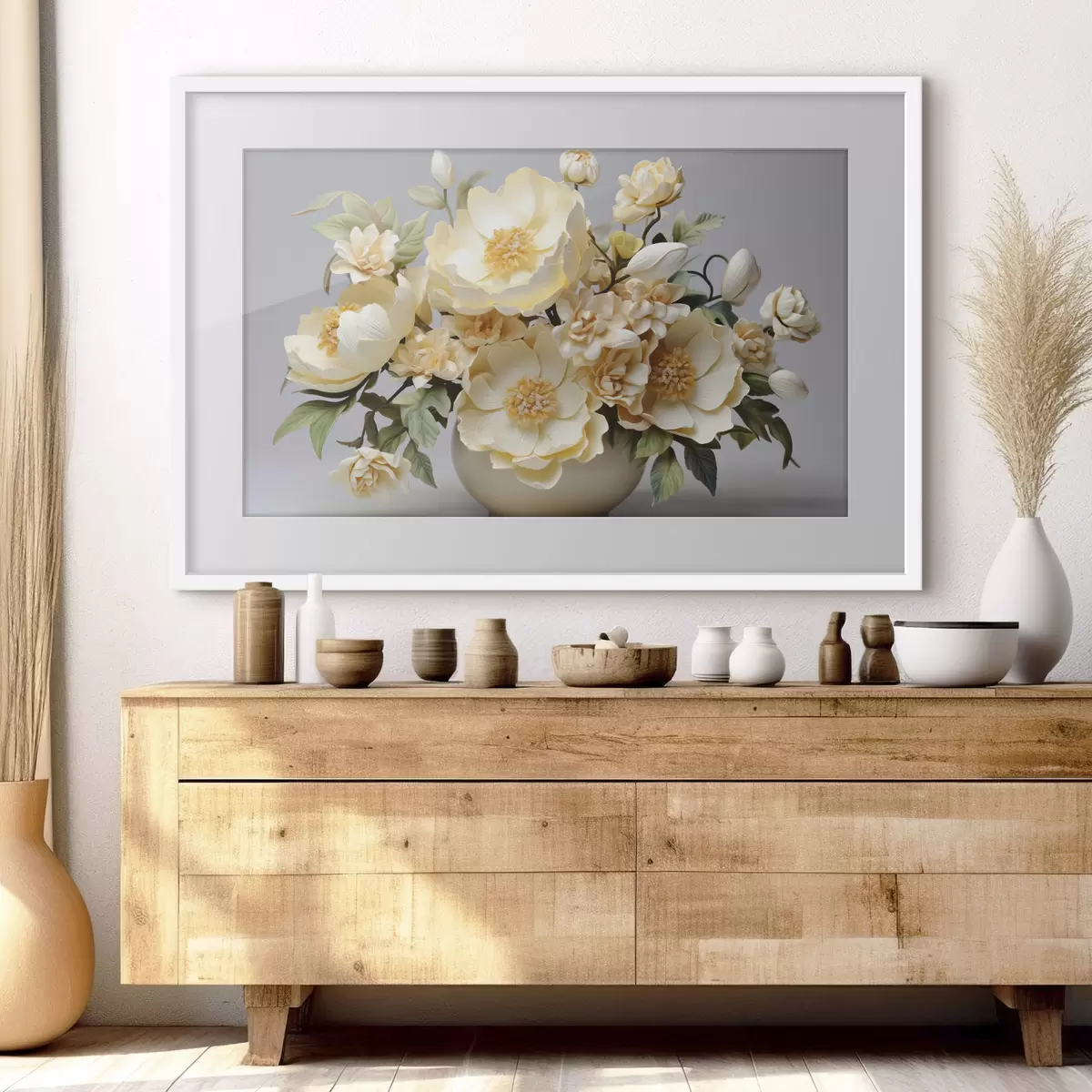 Poster Exuberante ramo de flores en tonos pastel f44846