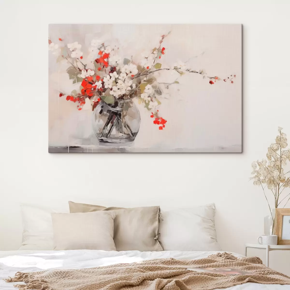 murales de pared Delicada composición floral en estilo acuarela s44948