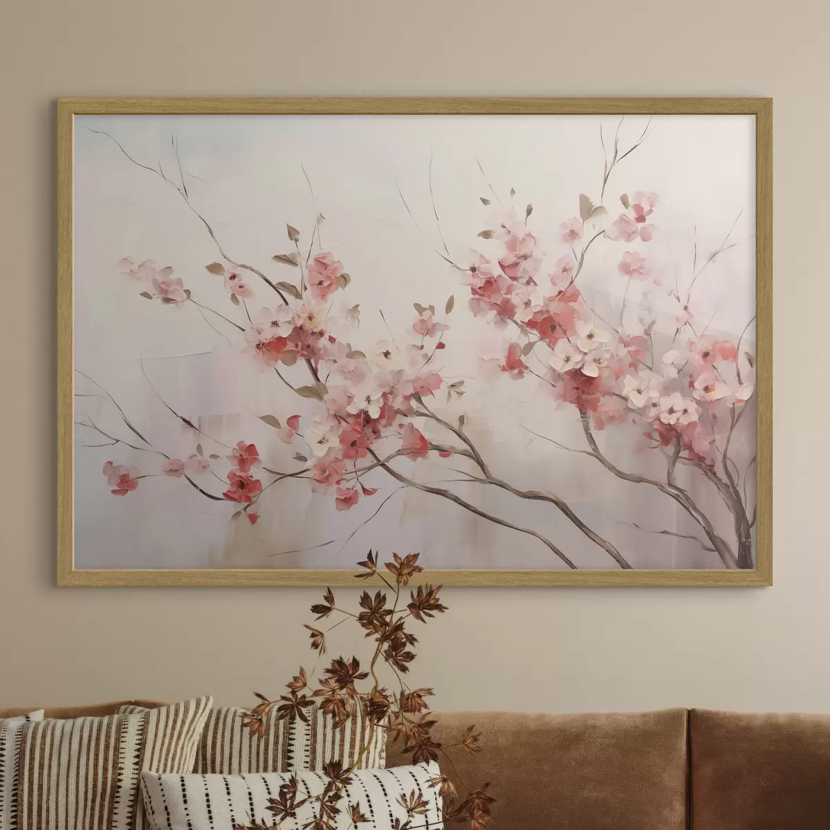 Poster Cerezos en flor en estilo acuarela f44941