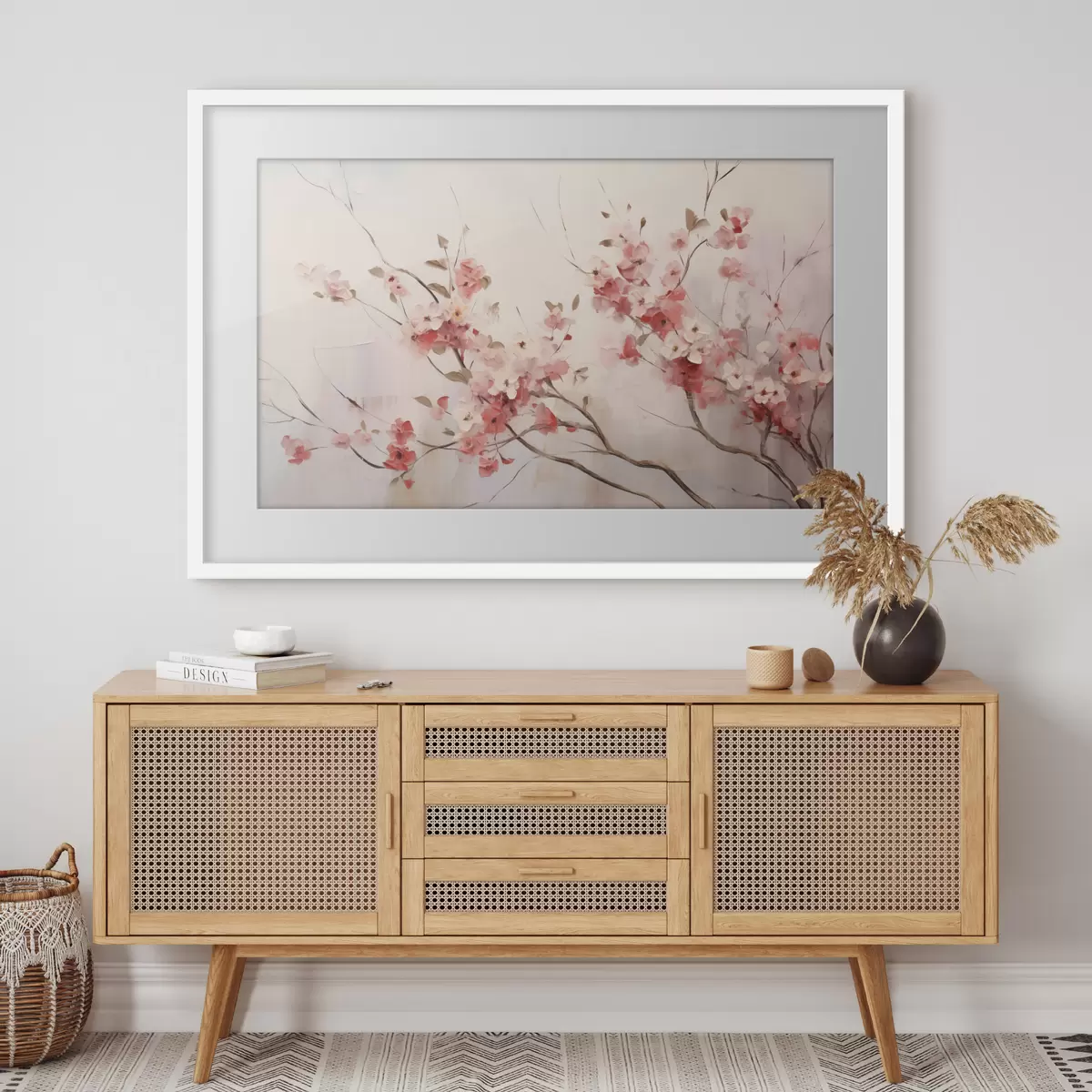 Poster Cerezos en flor en estilo acuarela f44941