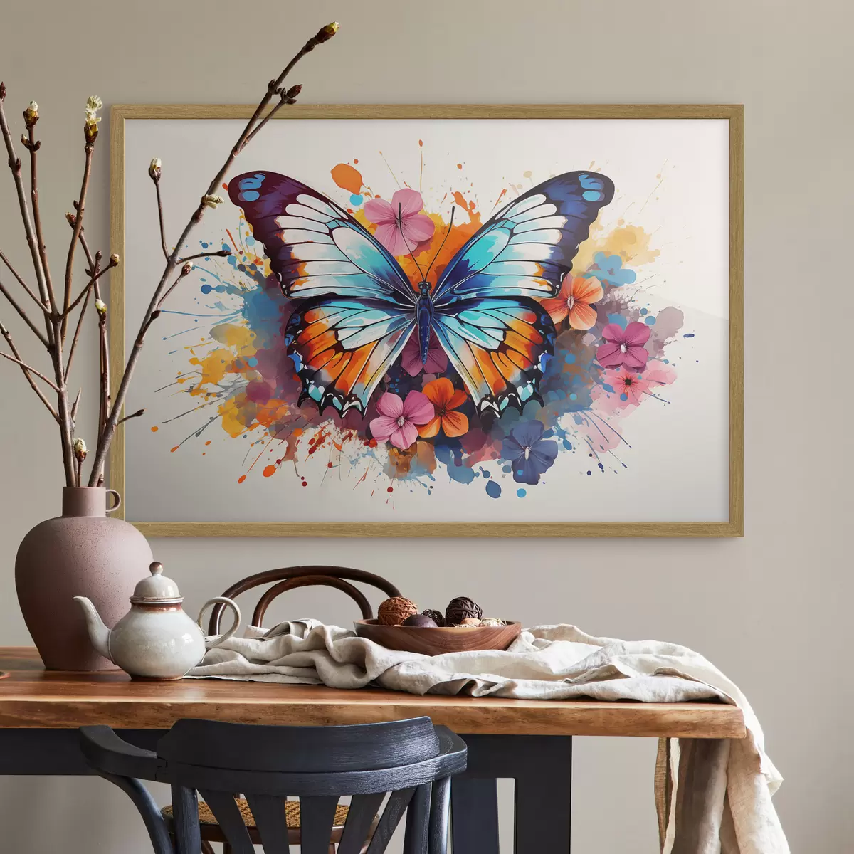 Poster Mariposas y alegría f44943