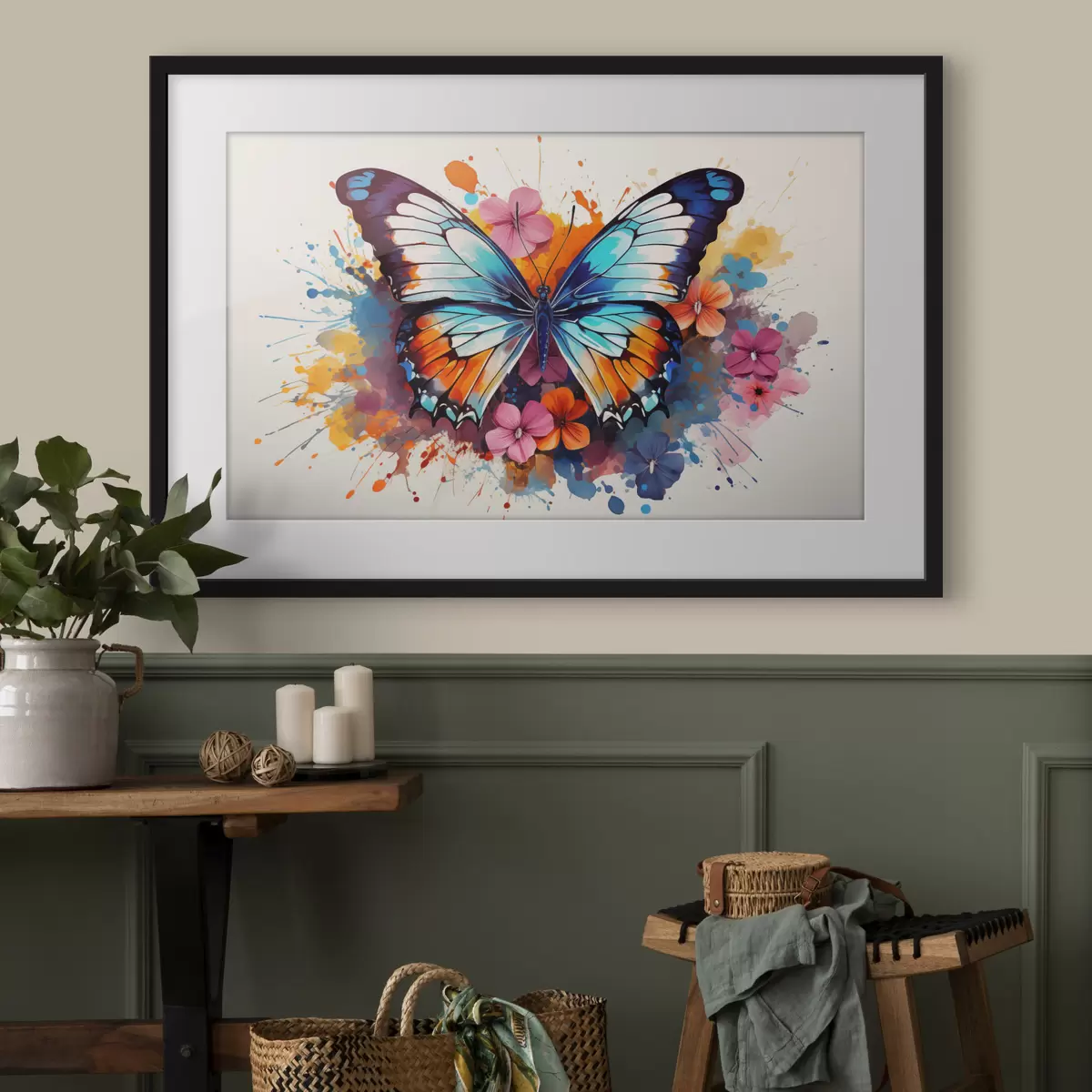 Poster Mariposas y alegría f44943