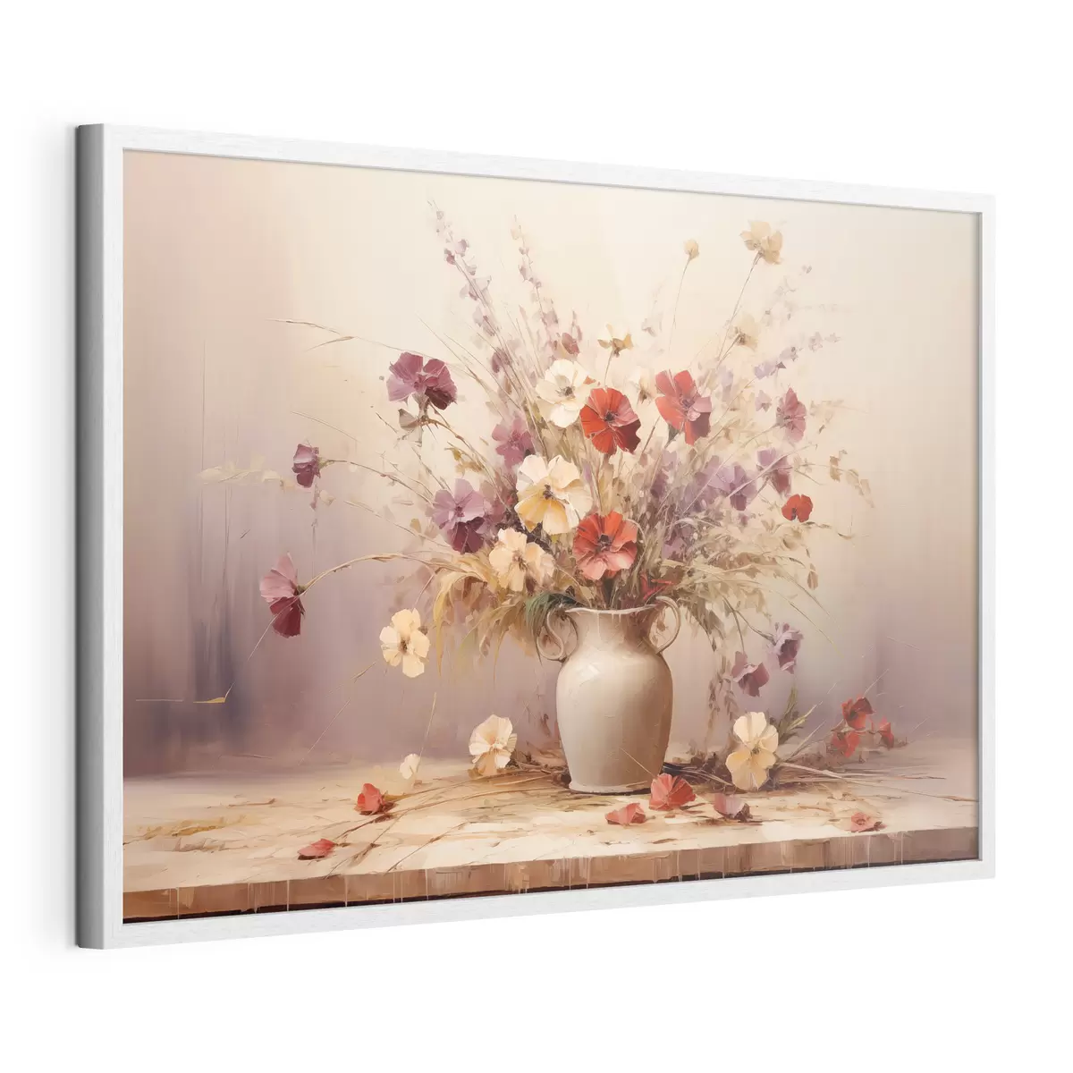 Poster Ramo de flores silvestres en un jarrón al óleo f44947