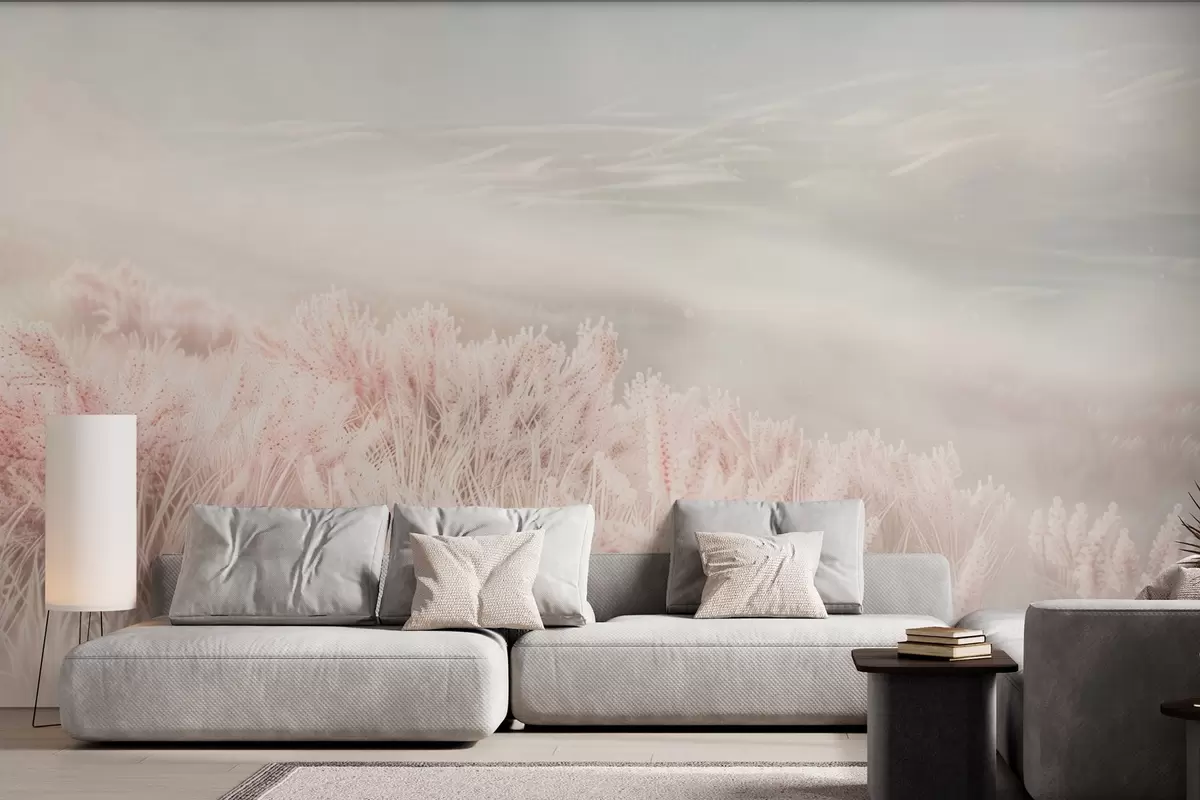 murales de pared  un campo con hierba mullida w04211