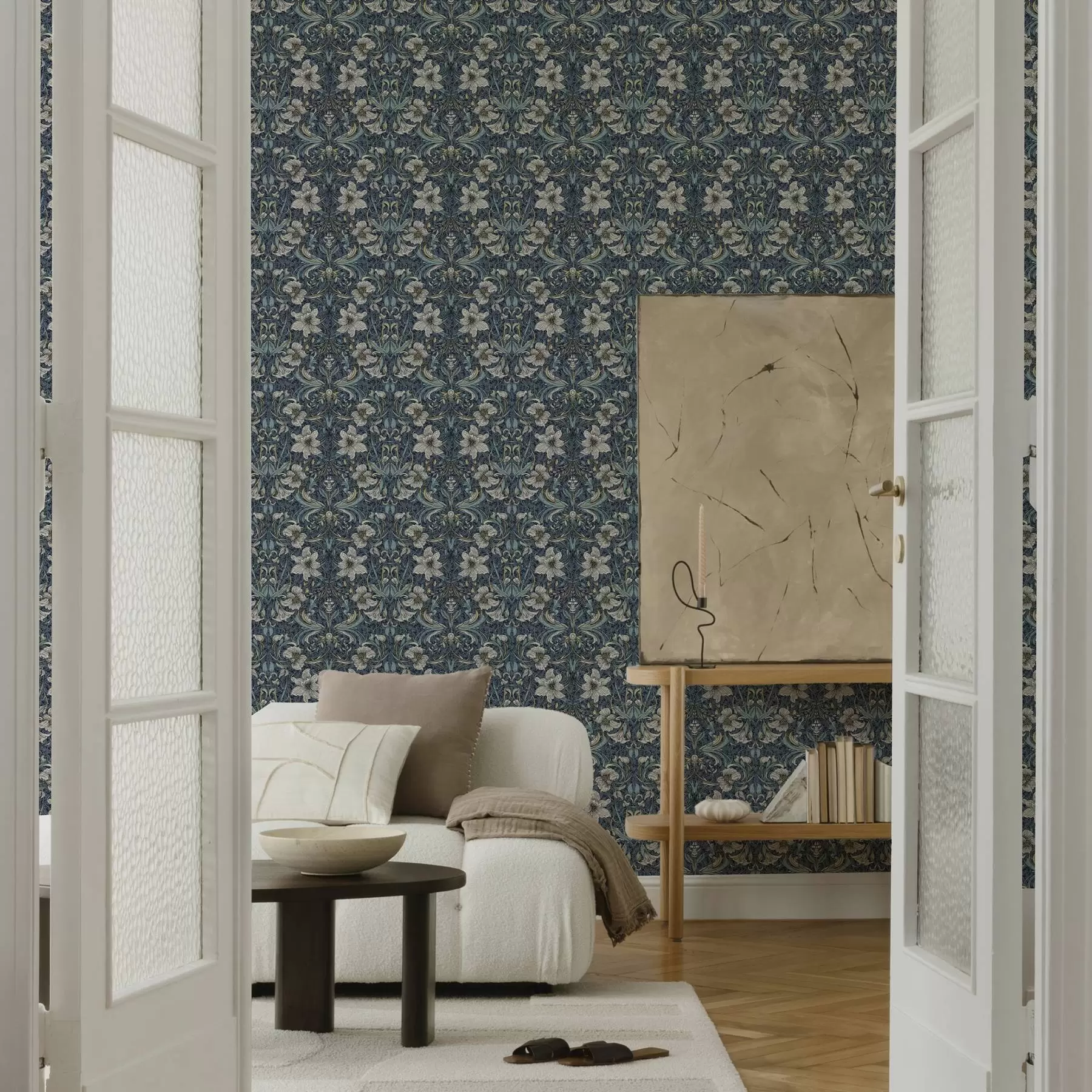 murales de pared Adorno floral clásico al estilo de William Morris a00232