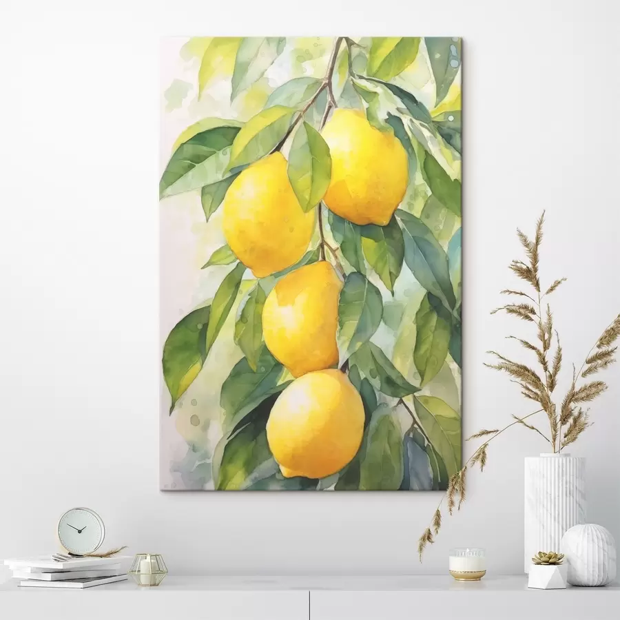 murales de pared Rama de limones s45001