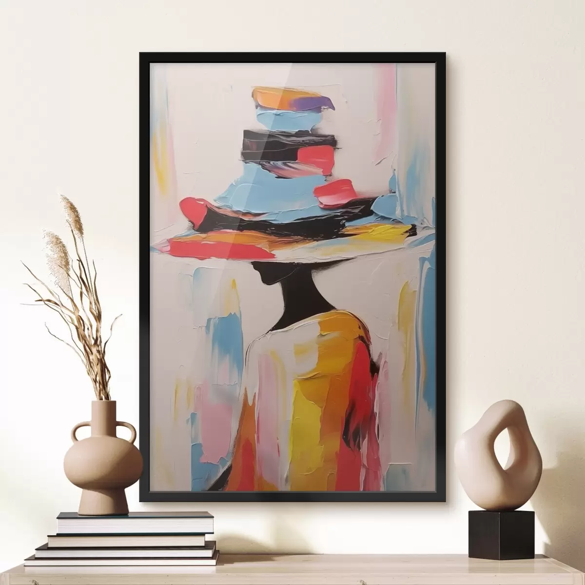 Poster Mujer con sombrero ancho f44994