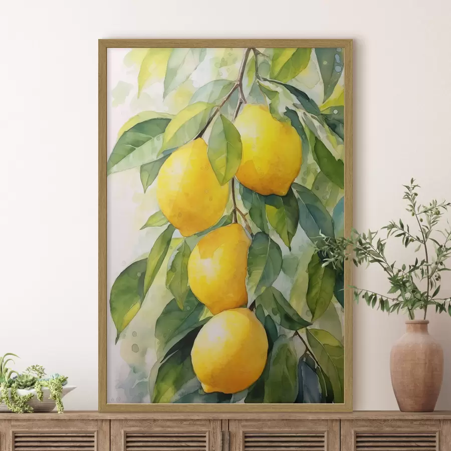 murales de pared Rama de limones f45001