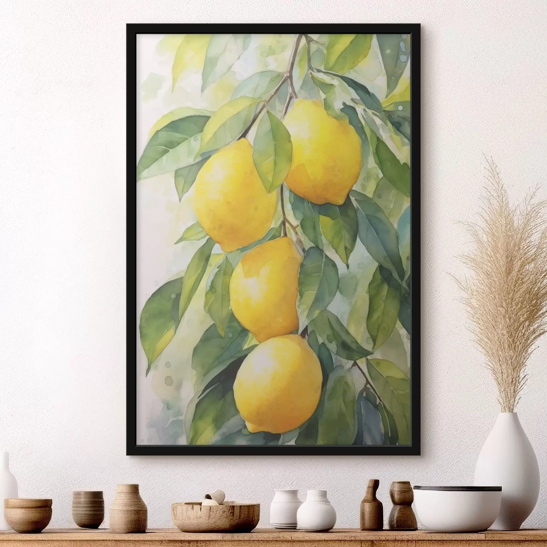 murales de pared Rama de limones f45001