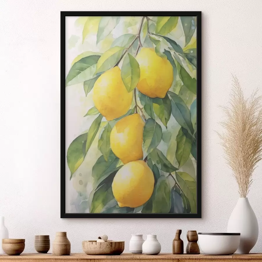 murales de pared Rama de limones f45001