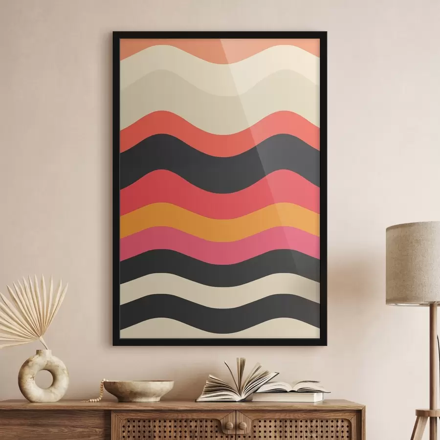 murales de pared Motivo ondulado abstracto f45005