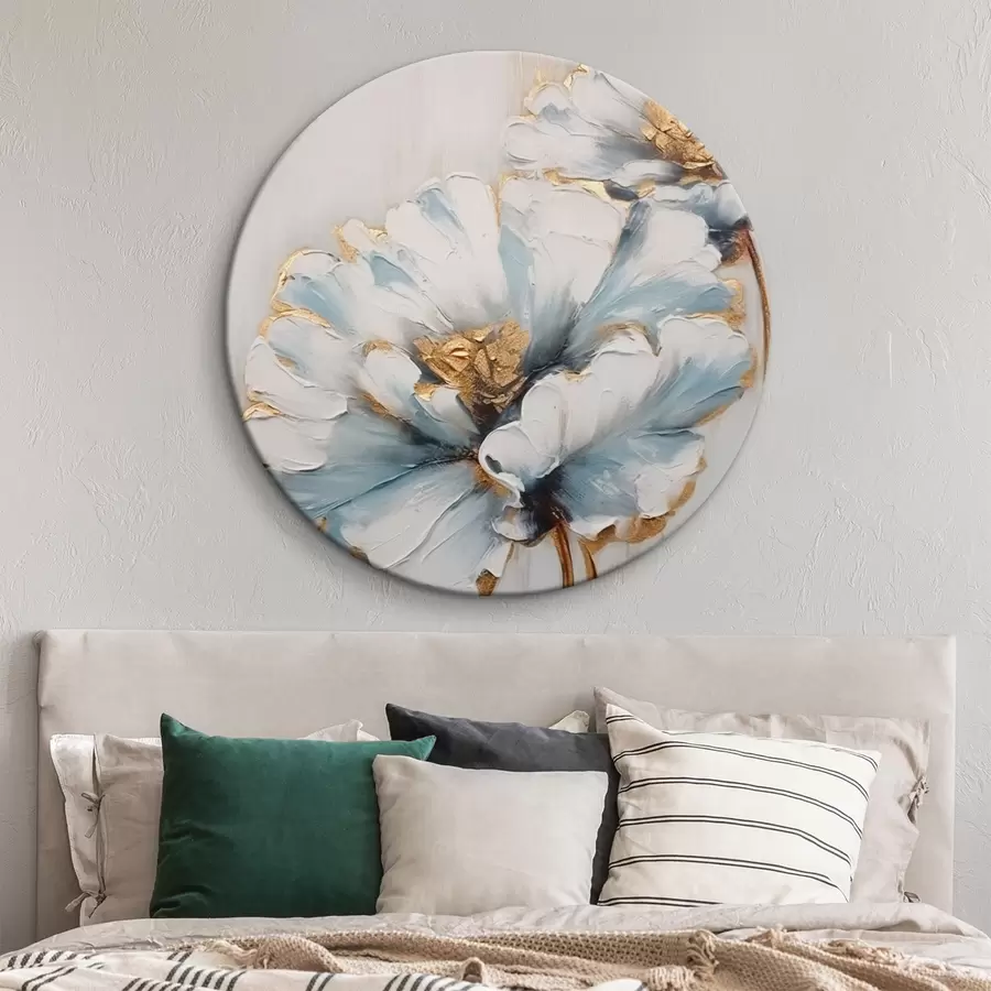 murales de pared Flores azules y blancas r44989