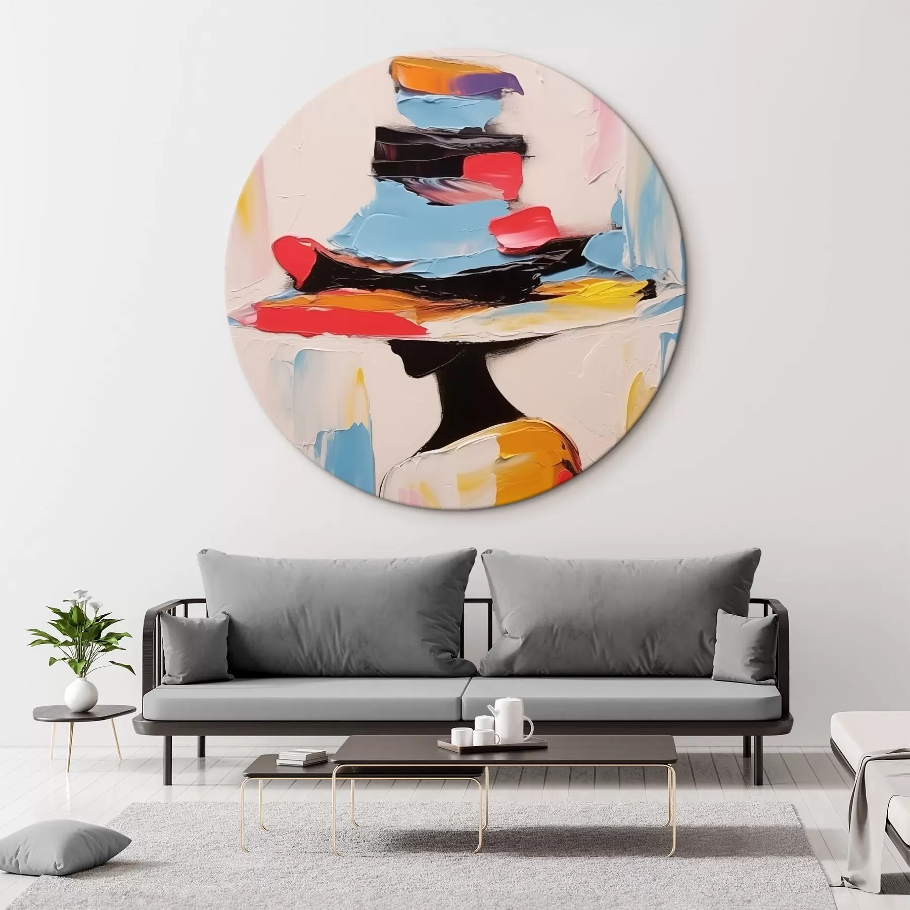 murales de pared Mujer con sombrero ancho r44994