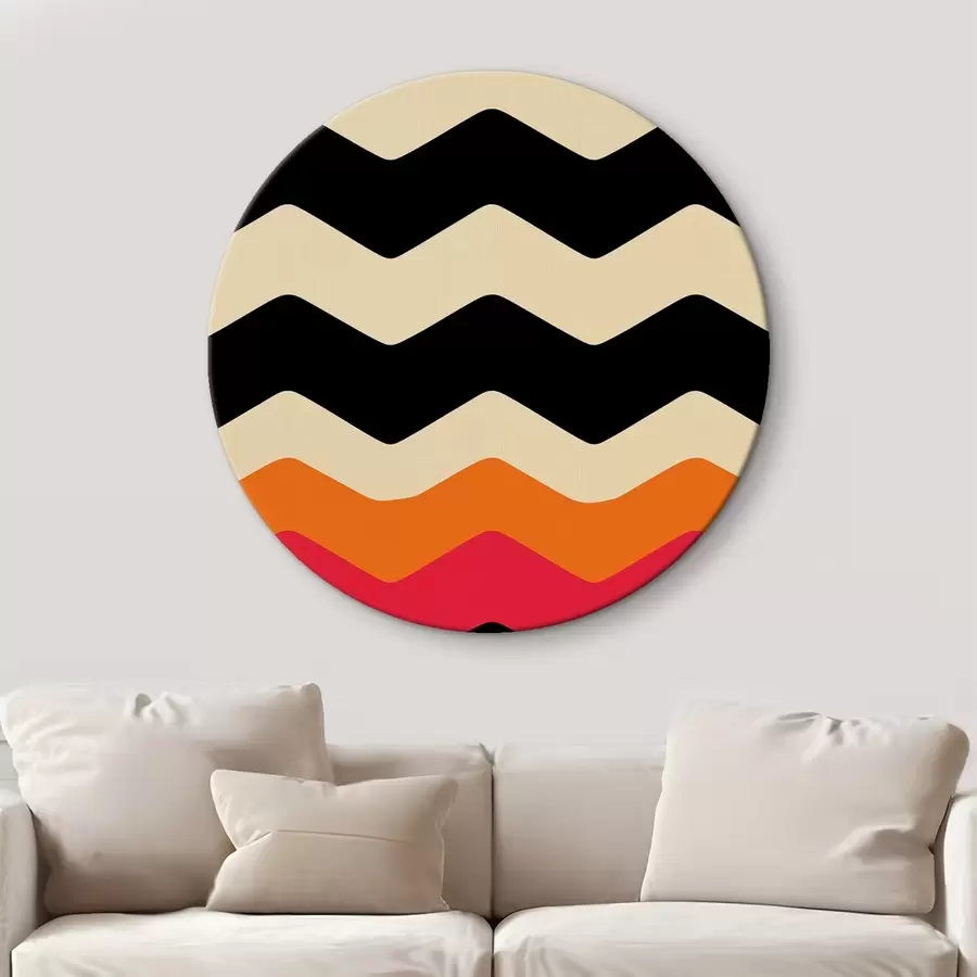 murales de pared Motivo geométrico con rayas onduladas r45004