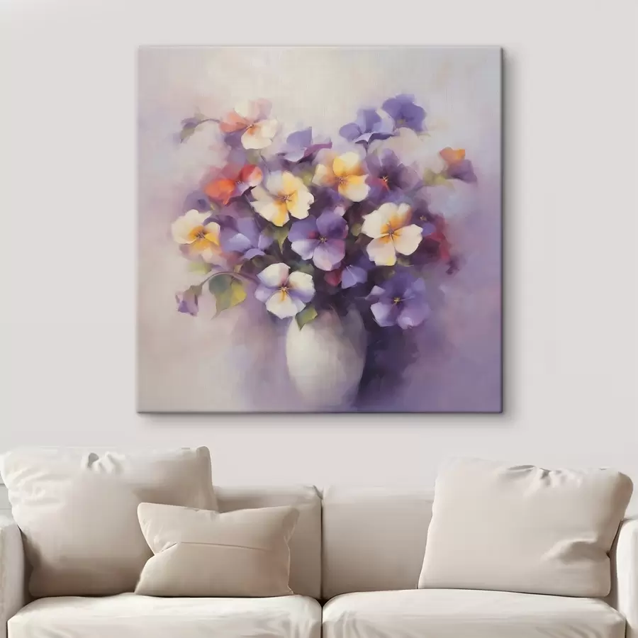 murales de pared Ramo con violetas s45012