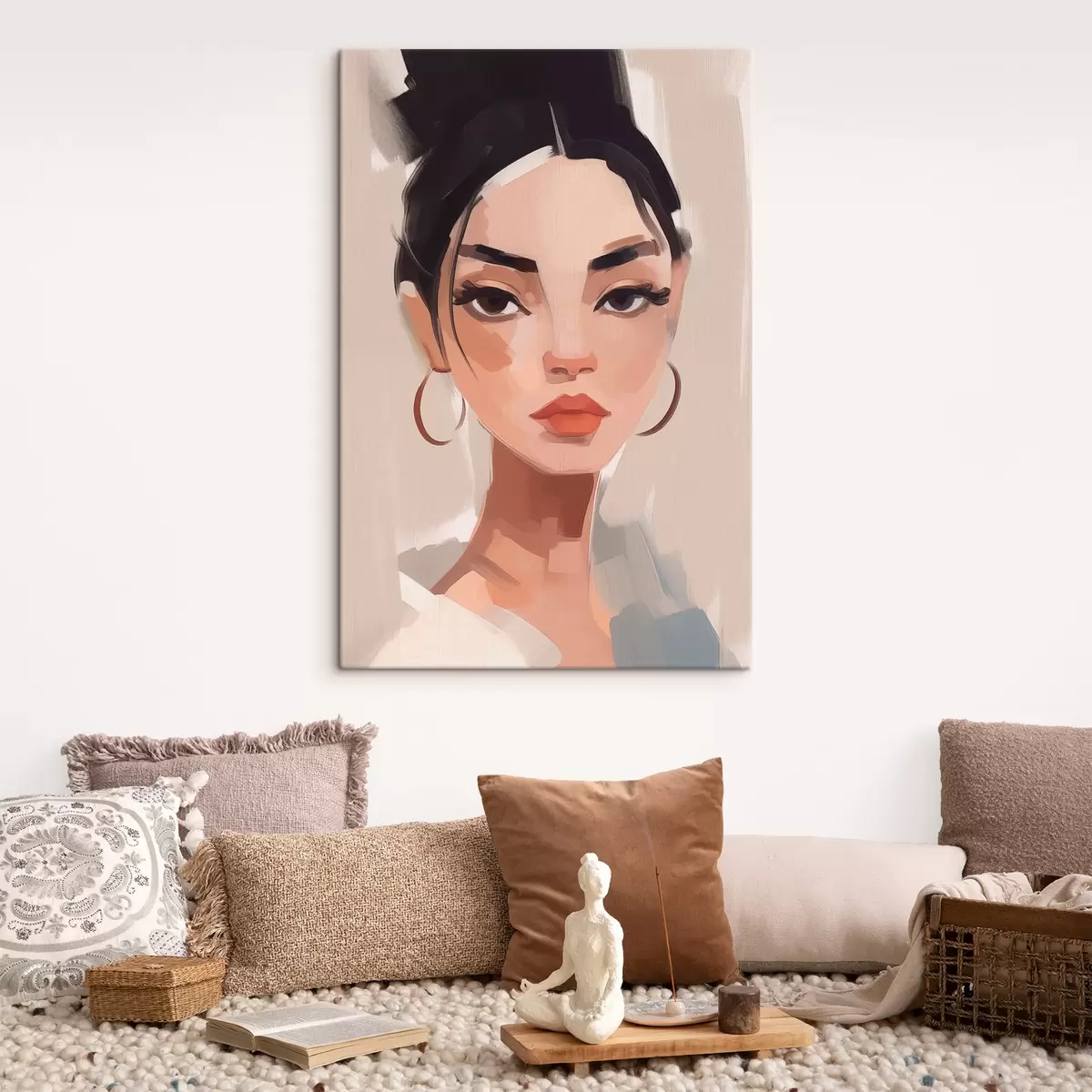 murales de pared Chica con el pelo negro s45013