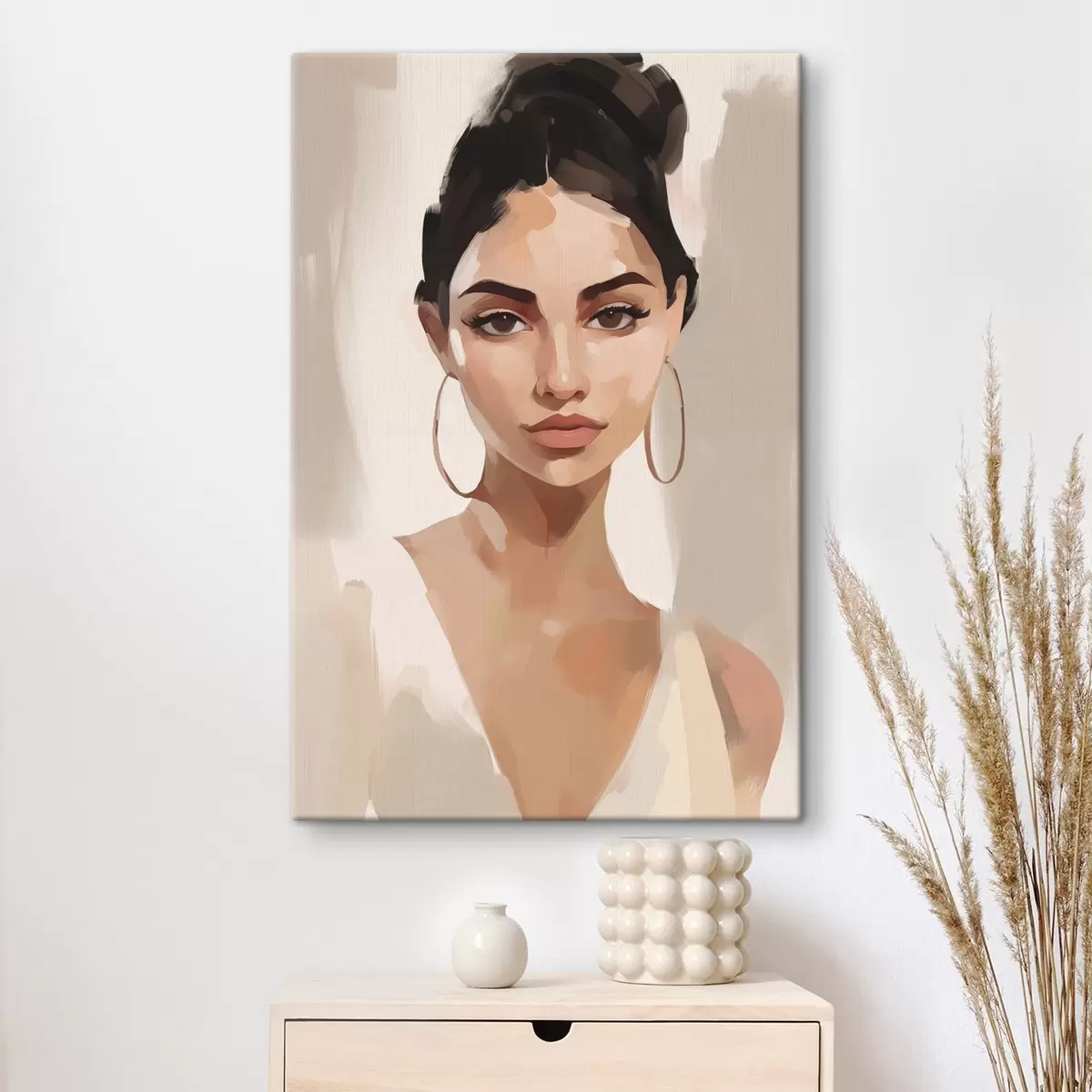 murales de pared Retrato de niña imitación de pintura s45014