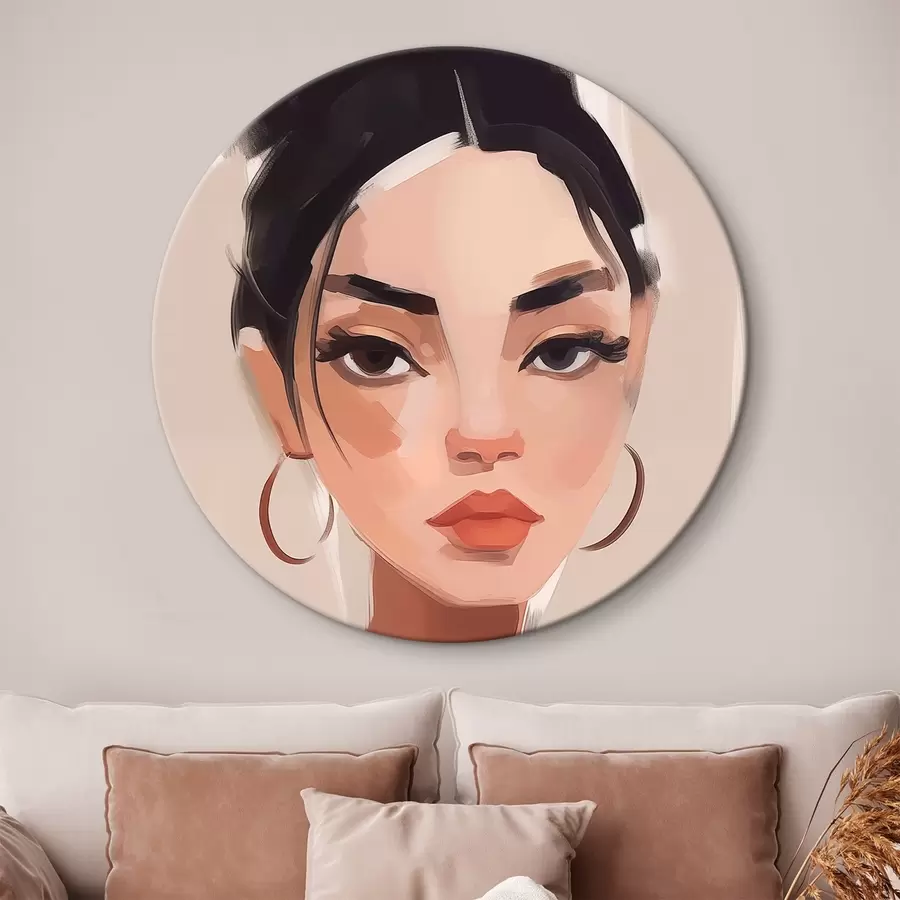 murales de pared Chica con el pelo negro r45013