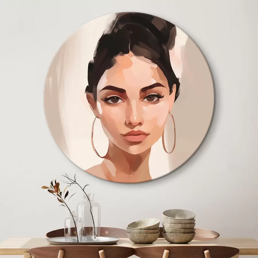 murales de pared Retrato de niña imitación de pintura r45014