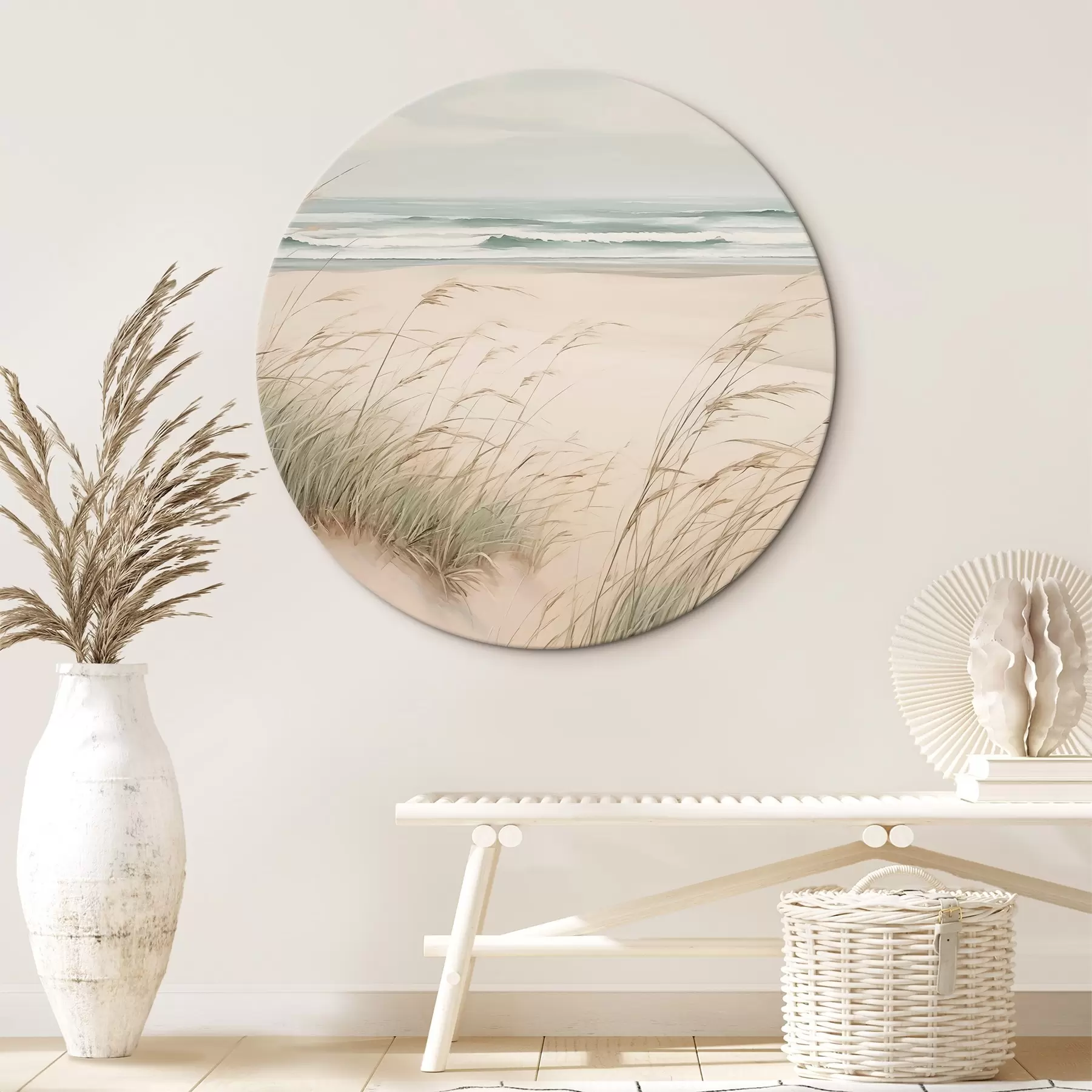 murales de pared Hierba en la arena junto al mar r45019