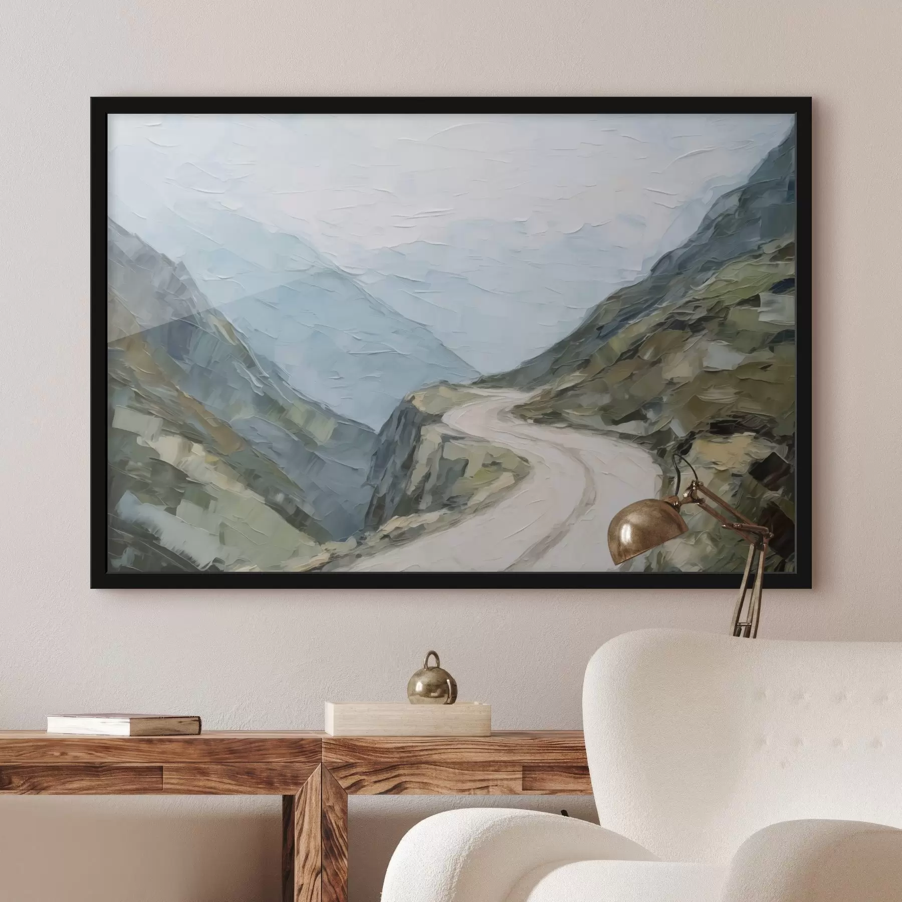 murales de pared Carretera entre montañas f45018