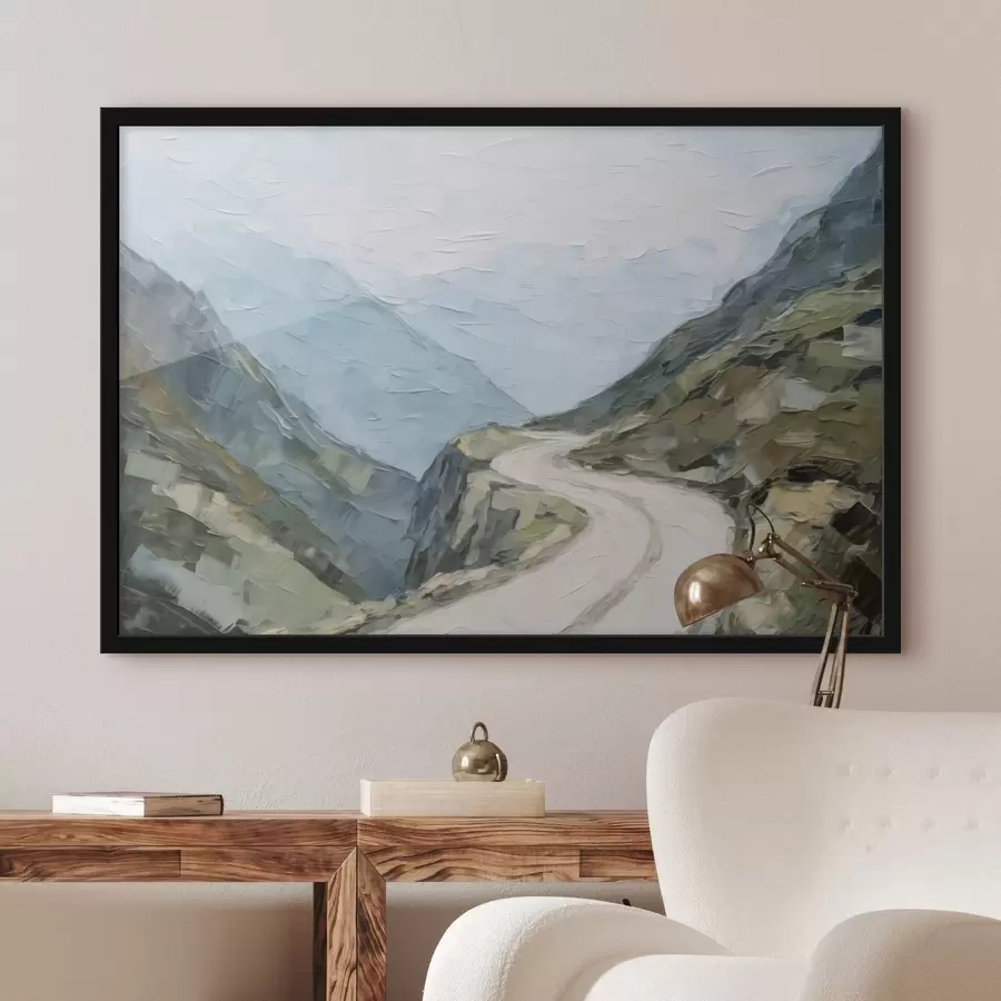 murales de pared Carretera entre montañas f45018