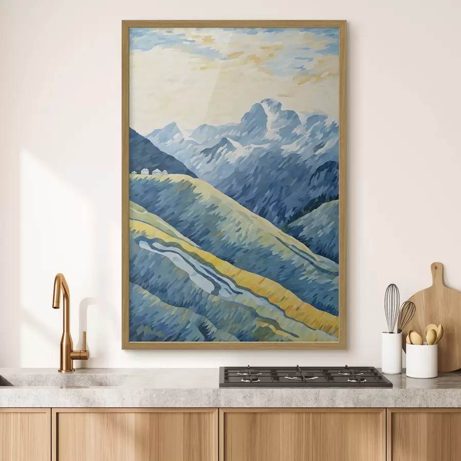 murales de pared paisaje de montaña f45027