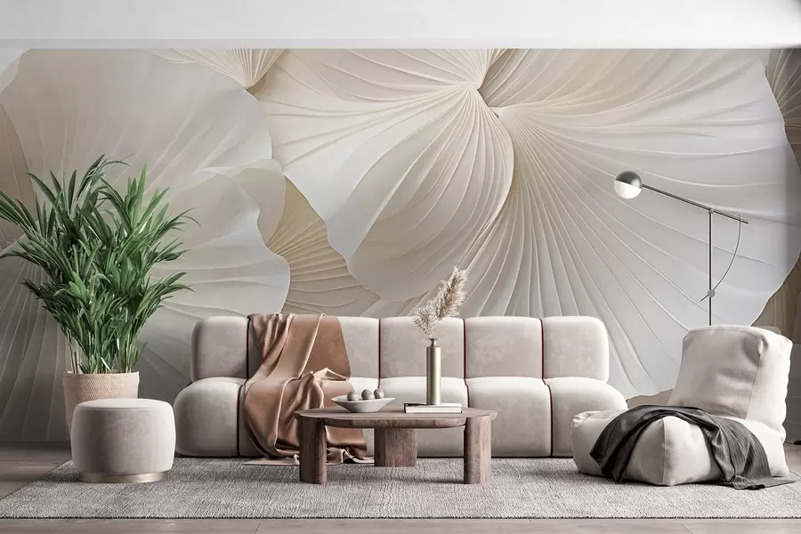 murales de pared pétalos, flores, blanco, crema, textura, ternura, decorativo w04216