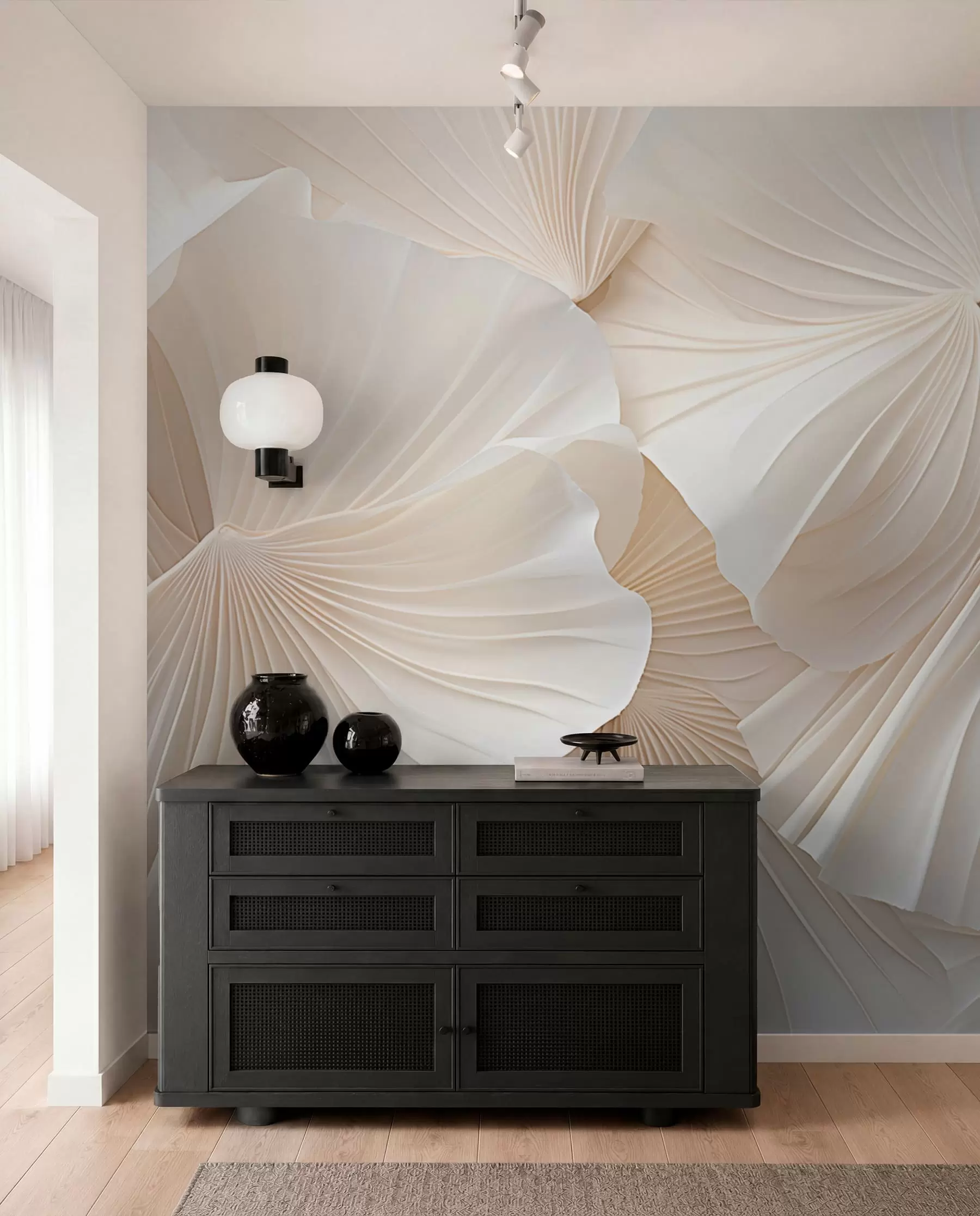 murales de pared Pétalos plisados w04216