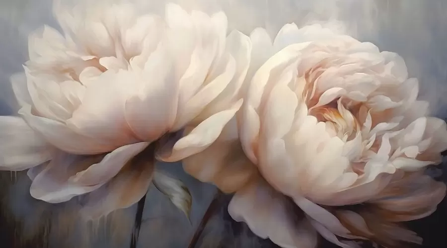 murales de pared Delicadas peonías w04225