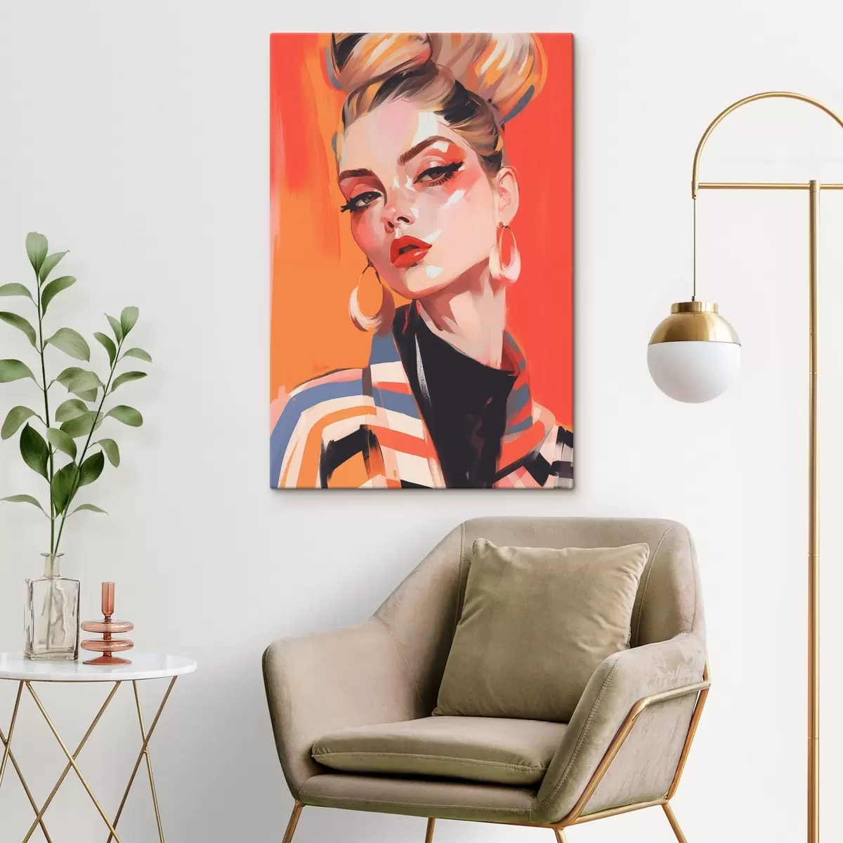 murales de pared Mujer brillante s45080