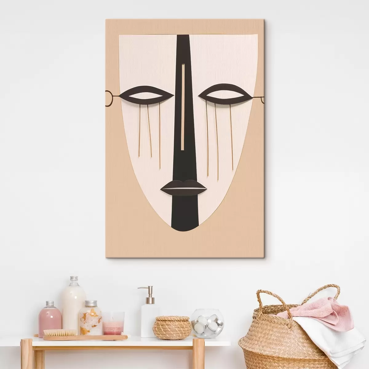 murales de pared Cara abstracta geométrica s45083