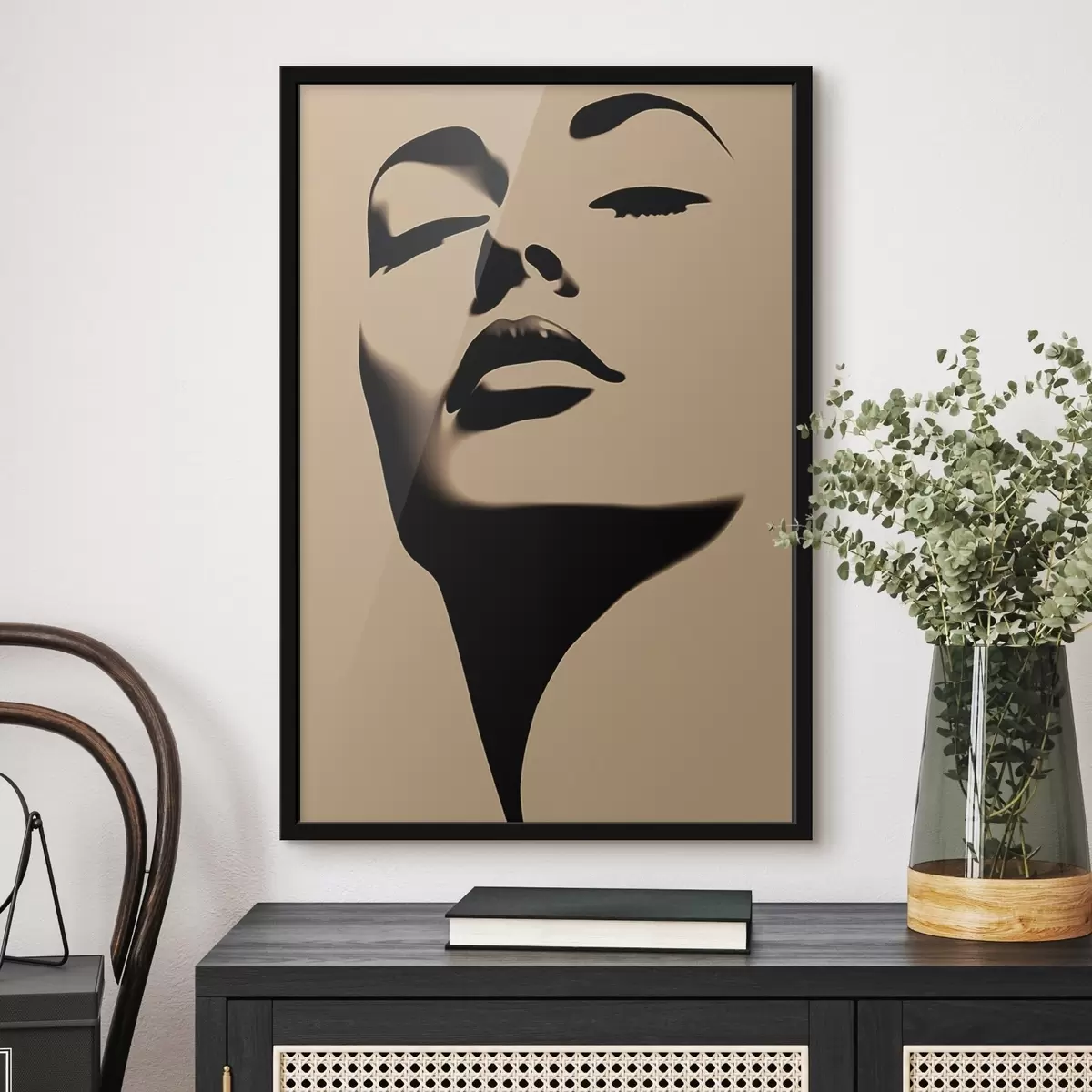 Poster Silueta de la cara de una mujer f45071