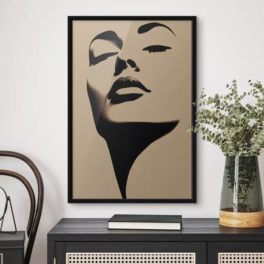 murales de pared Silueta de la cara de una mujer f45071