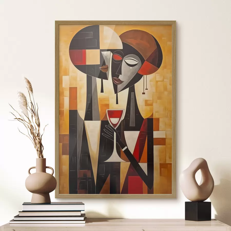 murales de pared Dos con cristal cubista f45085