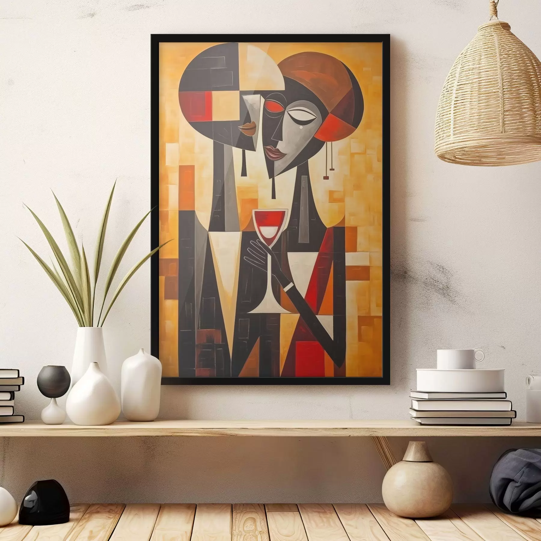 murales de pared Dos con cristal cubista f45085