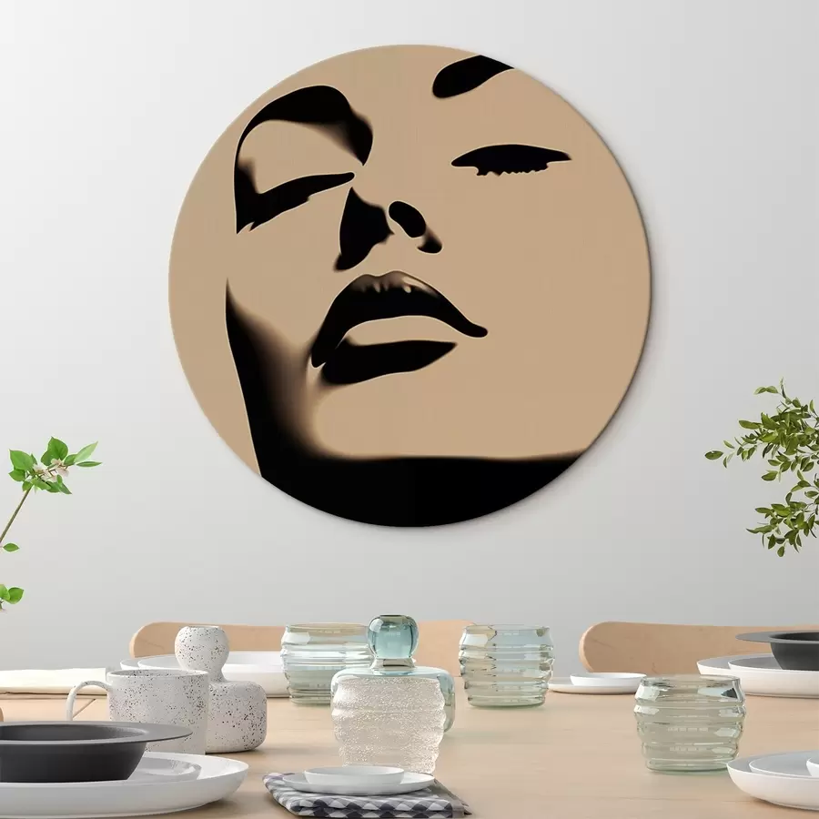 murales de pared Silueta de la cara de una mujer r45071